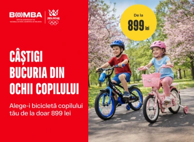 Alege bicicleta mult visată pentru copilul tău de la doar 899 lei sau trotineta dorită de la doar 299 lei