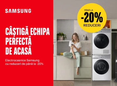 Alege electrocasnicele Samsung pentru casa ta și profită de reduceri de până la -20%