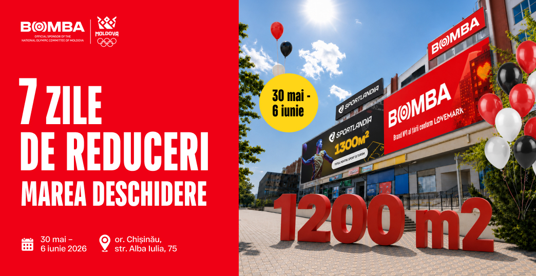 Deschiderea magazinului BOMBA renovat de la Buiucani, în centrul comercial „Alfa Mall”
